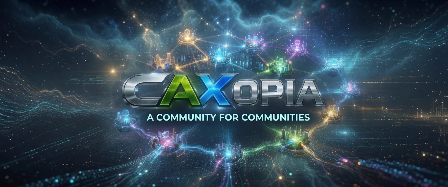 CAXOPIA community network connecting distinct human-led digital places